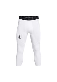 Legginsy treningowe męskie Under Armour Curry Brand 3/4. Kolor: biały