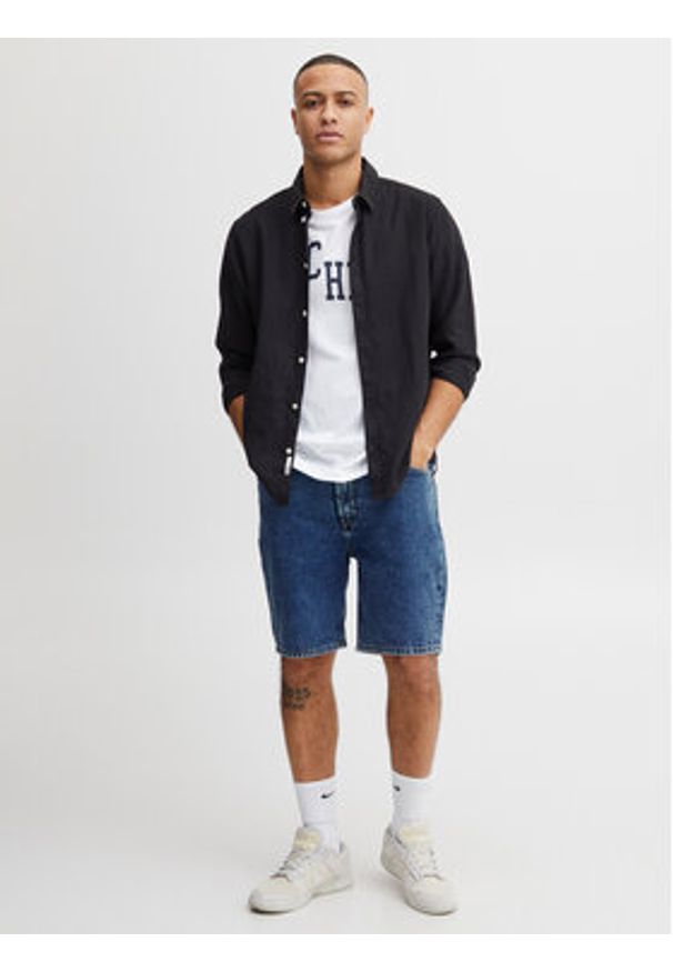 !SOLID - Solid Szorty jeansowe 21107657 Niebieski Straight Fit. Kolor: niebieski. Materiał: bawełna