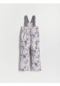 Reserved - Ocieplane spodnie na szelkach - wielobarwny. Materiał: tkanina. Styl: klasyczny #1