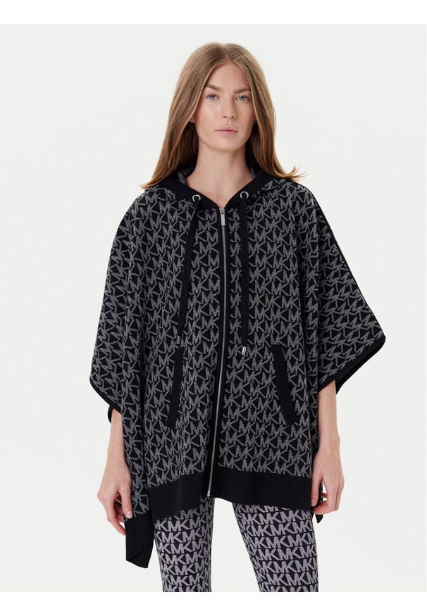 MICHAEL Michael Kors Ponczo MT561CCK87 Czarny Relaxed Fit. Kolor: czarny. Materiał: wełna