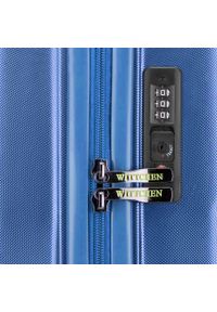 Wittchen - Zestaw walizek z polikarbonu w ukośny wzór. Kolor: niebieski. Materiał: guma #5