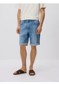 Reserved - Jeansowe szorty slim fit - niebieski. Kolor: niebieski. Materiał: jeans #1