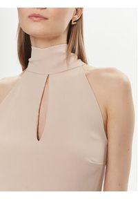 Kontatto Sukienka koktajlowa NO205C Beżowy Regular Fit. Kolor: beżowy. Materiał: syntetyk. Styl: wizytowy #3
