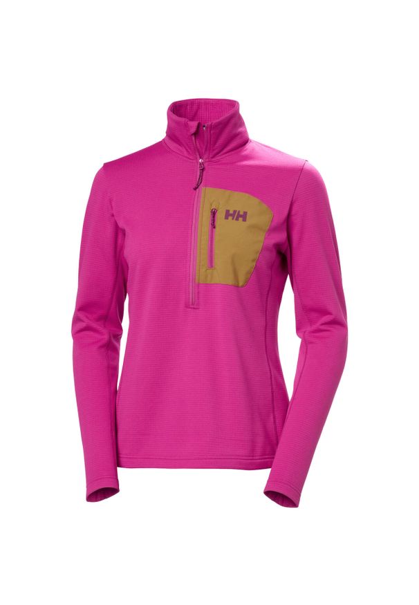 Bluza damska z zamkiem 1/2 Helly Hansen Versalite Fleece. Kolor: różowy. Materiał: polar