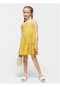 Mayoral Sukienka letnia 3950 Żółty Regular Fit. Kolor: żółty. Materiał: syntetyk. Sezon: lato #3