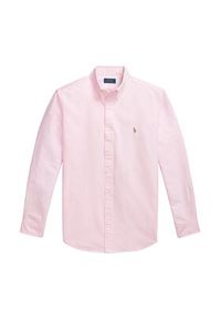 Polo Ralph Lauren Koszula 710953704001 Różowy Custom Fit. Typ kołnierza: polo. Kolor: różowy. Materiał: bawełna #2