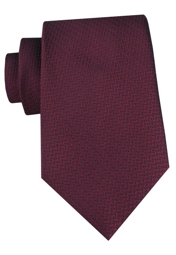 Męski Krawat - Chattier - Bordowy z Mikrostrukturą Tkaniny. Kolor: czerwony. Materiał: tkanina. Styl: elegancki, klasyczny, wizytowy