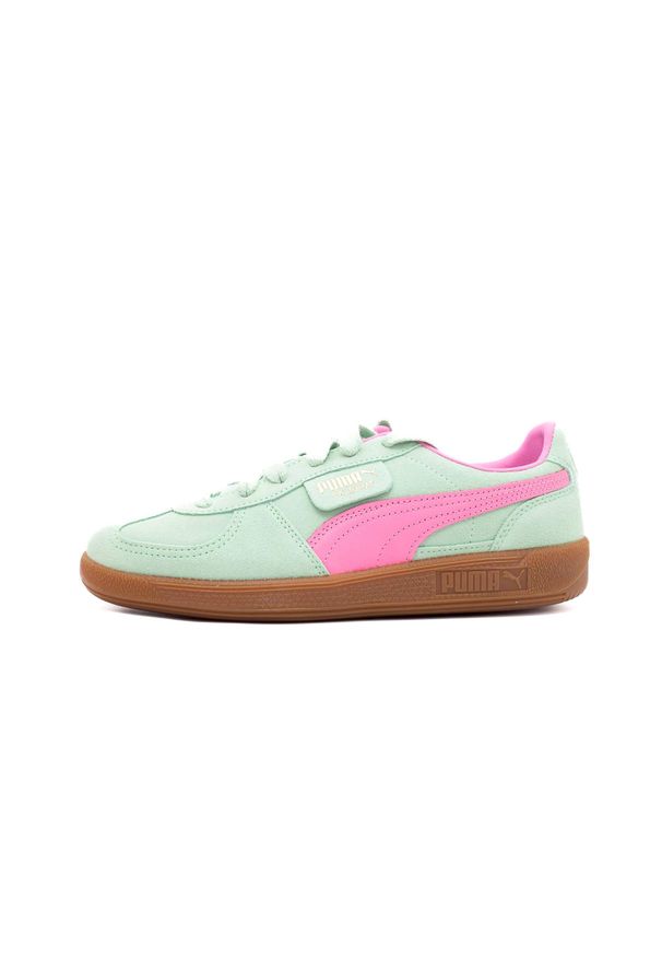 Sneakersy Puma Palermo Damskie. Kolor: zielony. Materiał: syntetyk, skóra, tkanina