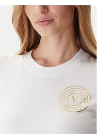 Versace Jeans Couture T-Shirt 79HAHT01 CJ03T Biały Regular Fit. Kolor: biały. Materiał: bawełna #5