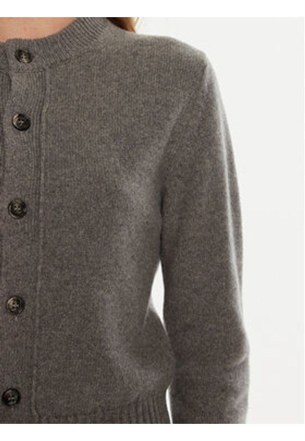 AMI PARIS - AMI Paris Kardigan FKC157005 Szary Regular Fit. Kolor: szary. Materiał: kaszmir