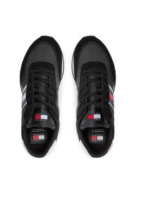 Tommy Jeans Sneakersy Tjm Runner Casual Ess EM0EM01351 Czarny. Okazja: na co dzień. Kolor: czarny. Materiał: materiał #5