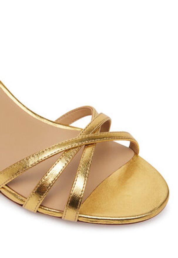 Lauren Ralph Lauren - LAUREN RALPH LAUREN Sandały Kendyl 802P10398001 Złoty. Kolor: złoty. Materiał: skóra