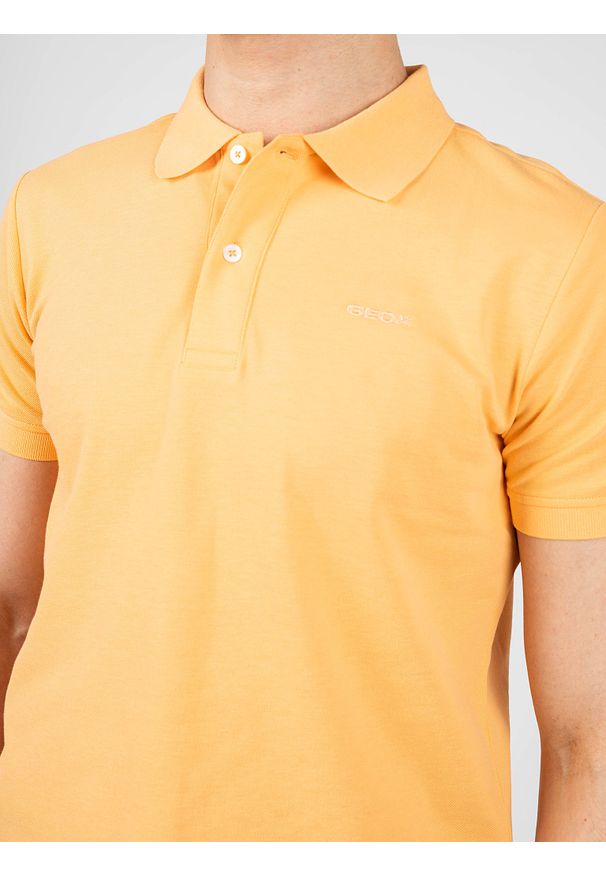 Geox Koszulka Polo "Sustainable" | M2510B T2649 | Sustainable | Mężczyzna | Pomarańczowy. Okazja: na co dzień. Typ kołnierza: polo. Kolor: pomarańczowy. Materiał: bawełna. Styl: klasyczny, casual
