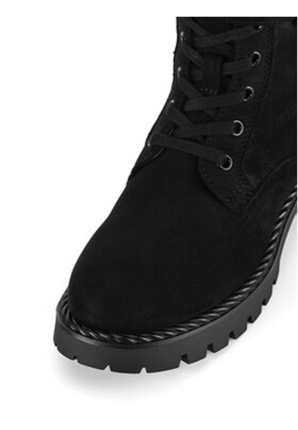 DeeZee Trzewiki WS6111-27 Czarny. Kolor: czarny. Materiał: materiał