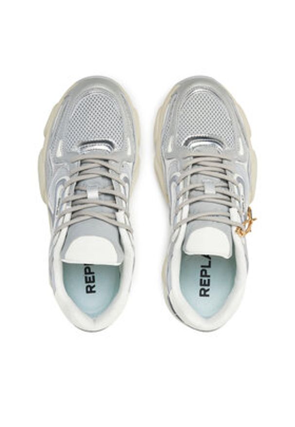 Replay - REPLAY Sneakersy GWS9N .000.C0009T Srebrny. Kolor: srebrny. Materiał: skóra
