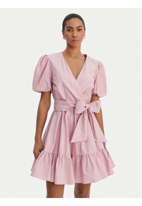 Fracomina Sukienka koktajlowa FY26SD1037W40001 Różowy Regular Fit. Kolor: różowy. Materiał: bawełna. Styl: wizytowy