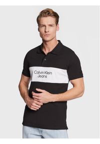 Calvin Klein Jeans Polo J30J322449 Czarny Slim Fit. Typ kołnierza: polo. Kolor: czarny. Materiał: bawełna #1