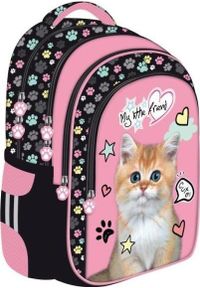 MAJEWSKI Plecak szkolny BPL-58 My Little Friend różowy kot / pink cat. Kolor: różowy