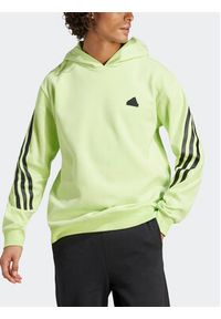 Adidas - adidas Bluza Future Icons 3-Stripes Hoodie IJ8866 Zielony Regular Fit. Kolor: zielony. Materiał: bawełna