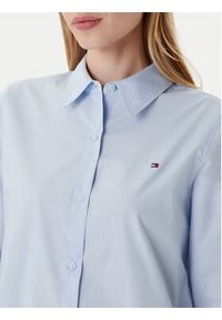 TOMMY HILFIGER - Tommy Hilfiger Koszula Ess WW0WW47169 Błękitny Regular Fit. Kolor: niebieski. Materiał: bawełna