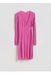 Reserved - Sukienka z wiskozy - różowy. Kolor: różowy. Materiał: wiskoza #1