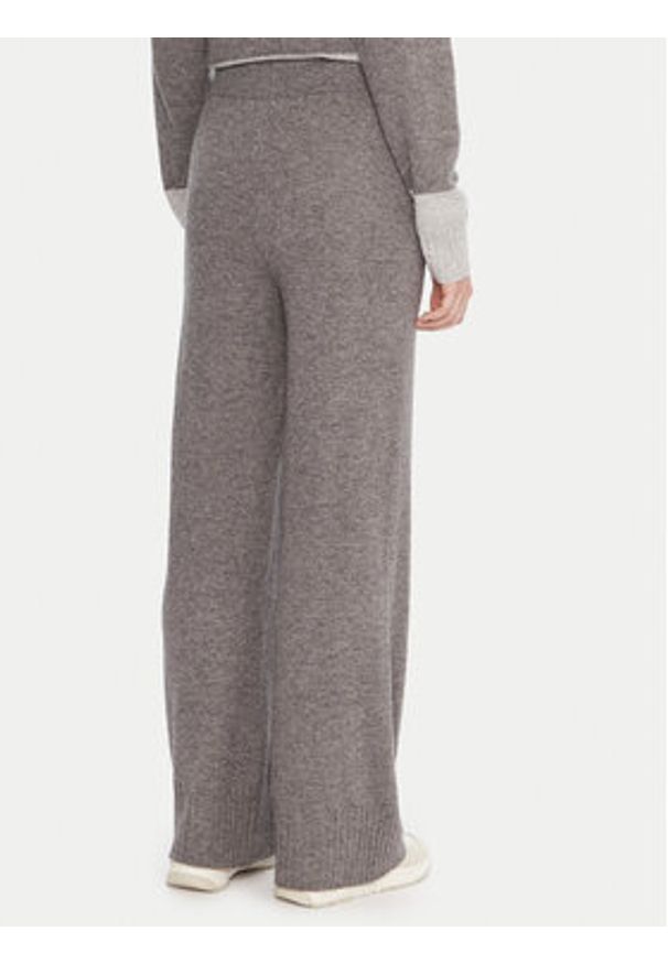 United Colors of Benetton - United Colors Of Benetton Spodnie dzianinowe 102HDF00Z Szary Wide Leg. Kolor: szary. Materiał: wiskoza, syntetyk