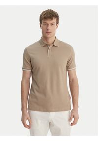 JOOP! Jeans Polo 15 JJJ-17Amare 30046012 Beżowy Modern Fit. Typ kołnierza: polo. Kolor: beżowy. Materiał: bawełna #1