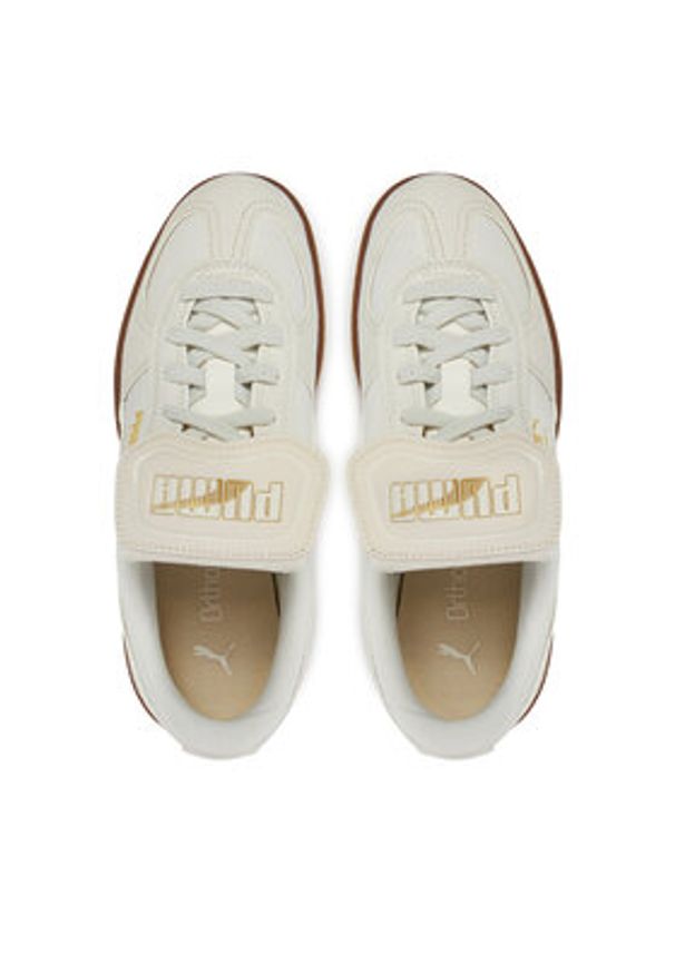 Puma Sneakersy Palermo Premium 401744 01 Écru. Kolor: kremowy. Materiał: skóra, zamsz