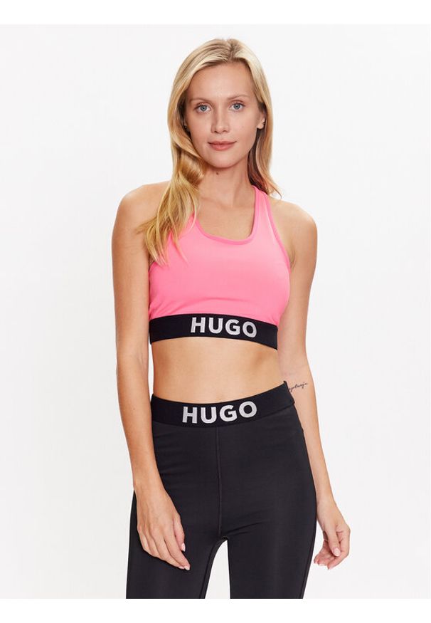 Hugo Top 50488441 Różowy Extra Slim Fit. Kolor: różowy. Materiał: syntetyk