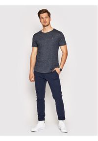 Tommy Jeans T-Shirt Jaspe DM0DM09586 Granatowy Slim Fit. Kolor: niebieski. Materiał: syntetyk