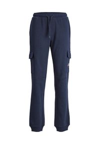 Jack&Jones Junior Spodnie dresowe 12237198 Granatowy Relaxed Fit. Kolor: niebieski. Materiał: bawełna