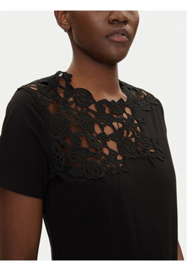 Morgan Bluzka 251-DUNE M Czarny Regular Fit. Kolor: czarny. Materiał: bawełna