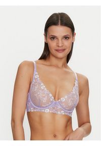 Hunkemöller Biustonosz z fiszbiną Lillia 205399 Fioletowy. Kolor: fioletowy. Materiał: syntetyk