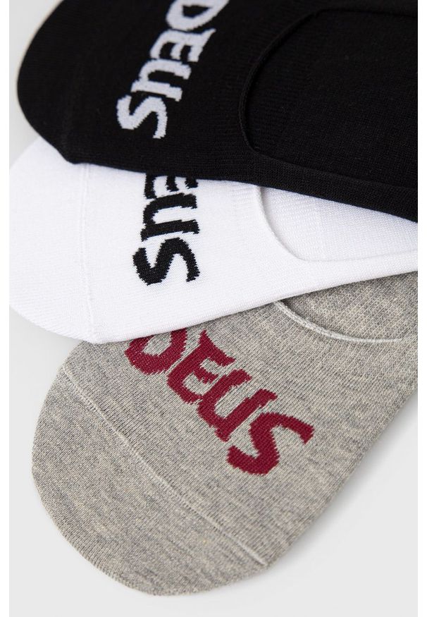 Deus Ex Machina skarpetki (3-pack) męskie kolor szary. Kolor: szary