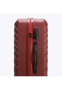 Wittchen - Zestaw walizek z ABS-u z deseniem bordowy. Kolor: czerwony. Materiał: guma #3