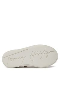 TOMMY HILFIGER - Tommy Hilfiger Sneakersy Flag Low Cut Lace-Up Sneaker T3A9-33202-1439 M Biały. Kolor: biały. Materiał: skóra #5