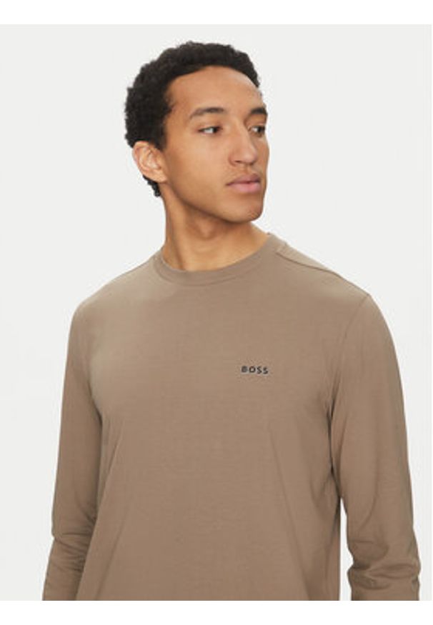BOSS Longsleeve 50506365 Beżowy Regular Fit. Kolor: beżowy. Materiał: bawełna. Długość rękawa: długi rękaw