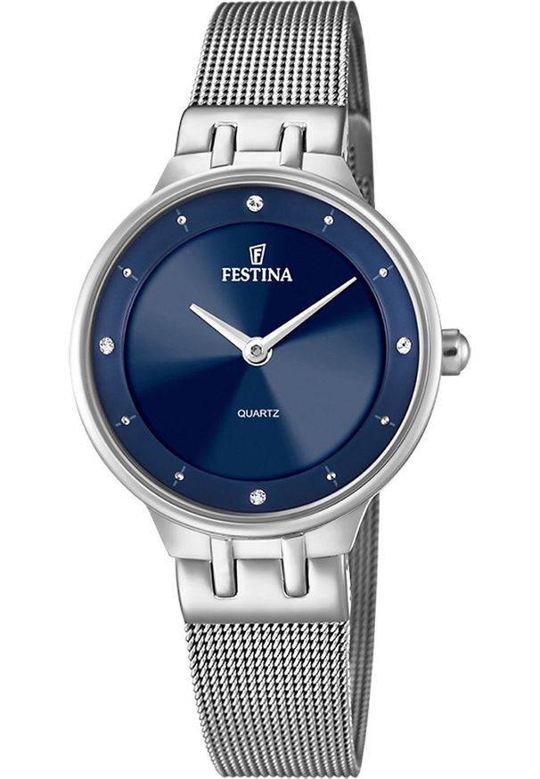 Zegarek Festina Zegarek damski Festina F20597-3 CYRKONIE srebrny. Kolor: srebrny