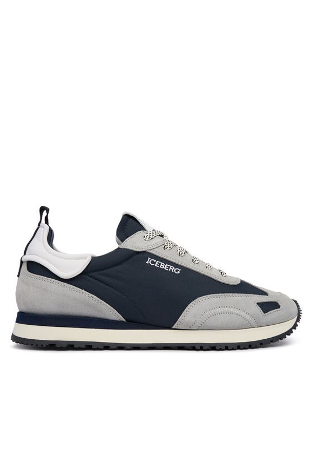 Iceberg Sneakersy Fondo IU185302 Granatowy. Kolor: niebieski. Materiał: materiał