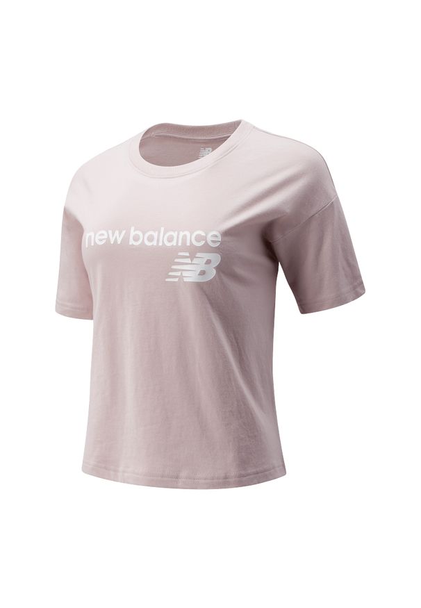 New Balance WT03805SCI. Materiał: jersey, bawełna. Wzór: napisy. Styl: klasyczny