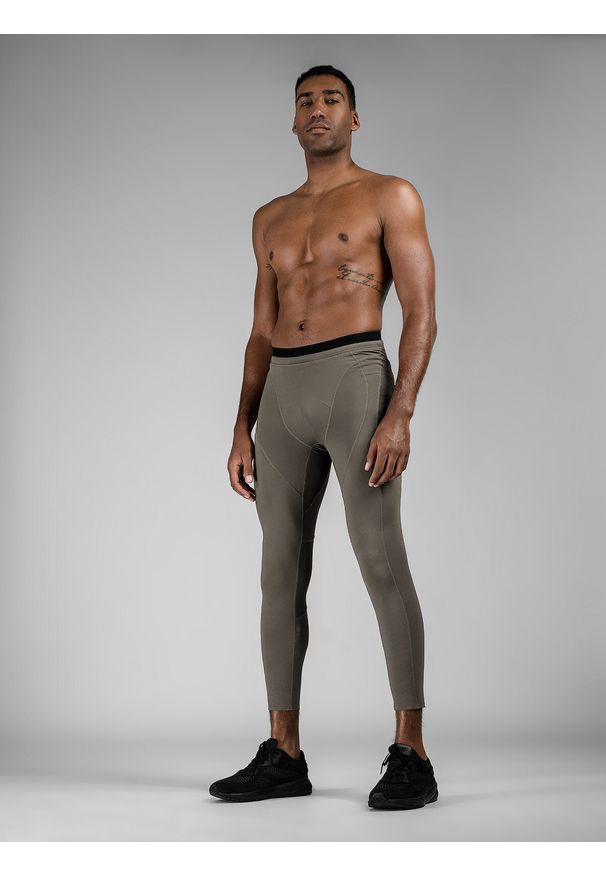 4f - 4F Legginsy treningowe z materiałów z recyklingu męskie 4F x Robert Lewandowski S. Kolor: brązowy. Materiał: materiał. Sport: fitness