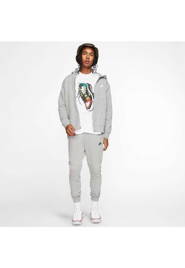Bluza sportowa męska Nike Club Hoodie FZ. Kolor: szary. Materiał: bawełna, poliester