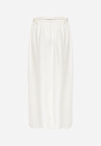 Born2be - Jasnobeżowa Wiskozowa Spódnica o Rozkloszowanym Kroju z Plisami i Paskiem Rolea. Okazja: na co dzień, na randkę, na imprezę. Kolor: beżowy. Materiał: wiskoza. Długość: długie. Styl: elegancki, klasyczny, casual #5