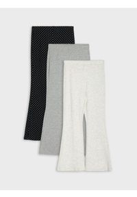 Sinsay - Bawełniane legginsy flare 3 pack - wielobarwny. Materiał: bawełna #1
