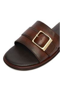 U.S. Polo Assn. Klapki EO-TEMPE001W/6L1 Brązowy ciemny. Kolor: brązowy. Materiał: skóra #8