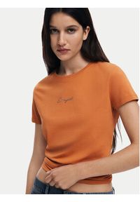 Desigual T-Shirt 25SWTK15 Pomarańczowy Regular Fit. Kolor: pomarańczowy. Materiał: bawełna #4