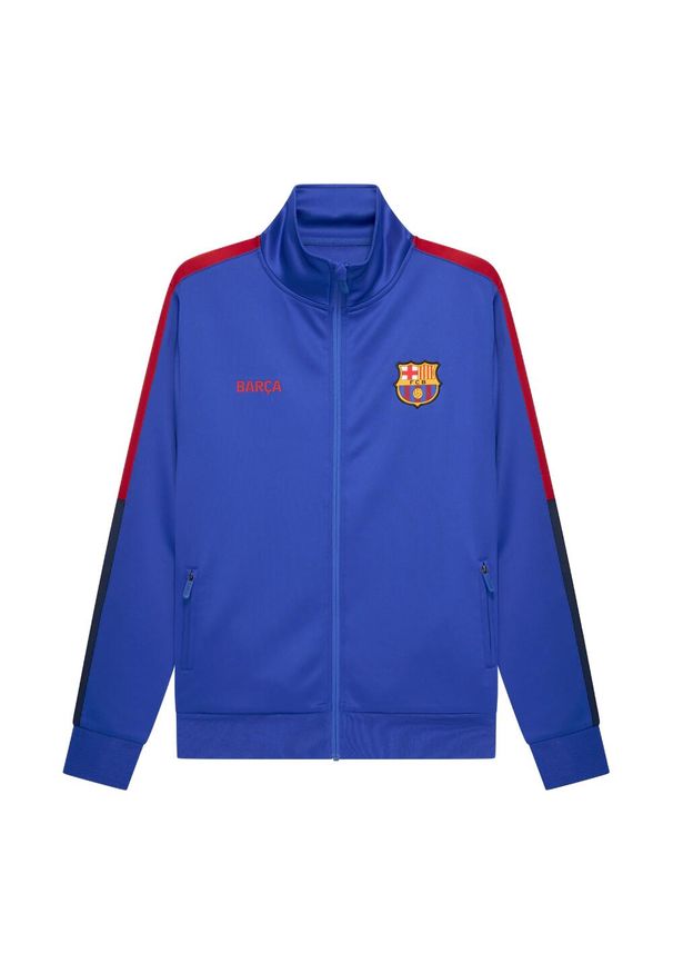 Dres treningowy FC Barcelona męski 25/26 - granatowy. Kolor: niebieski. Materiał: dresówka. Sport: piłka nożna, fitness