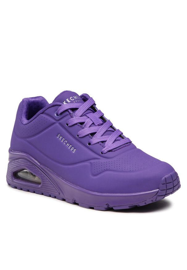 skechers - Sneakersy Skechers Night Shades 73667/PUR Purple. Kolor: fioletowy. Materiał: skóra