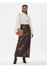 Bruuns Bazaar Bluzka Acacia Fria BBW3195 Écru Regular Fit. Materiał: syntetyk #4
