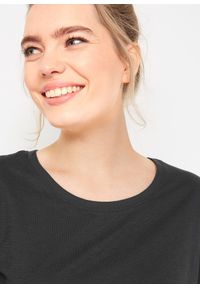 bonprix - Shirt boxy, krótki rękaw. Kolor: czarny. Długość rękawa: krótki rękaw. Długość: krótkie